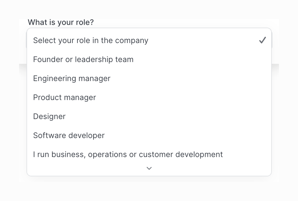 Linear
				input select ui component
