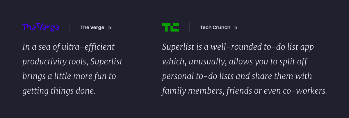 Superlist
				social proof ui component