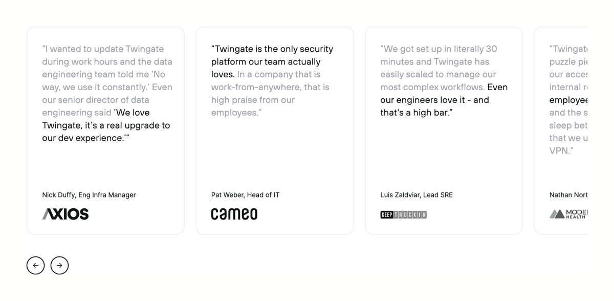 Twingate
				testimonial ui component