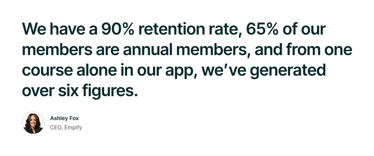 Mighty
				testimonial ui component
