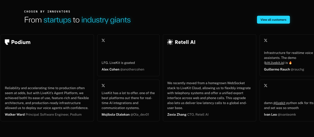 Livekit
			testimonials ui component