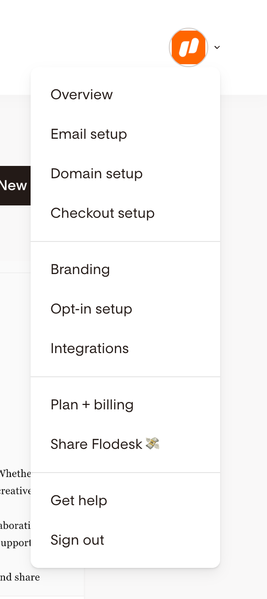 Flodesk
				dropdown menu ui component