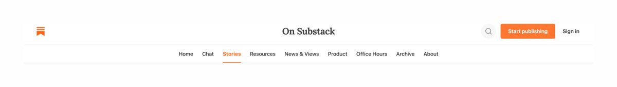 Substack
				header ui component