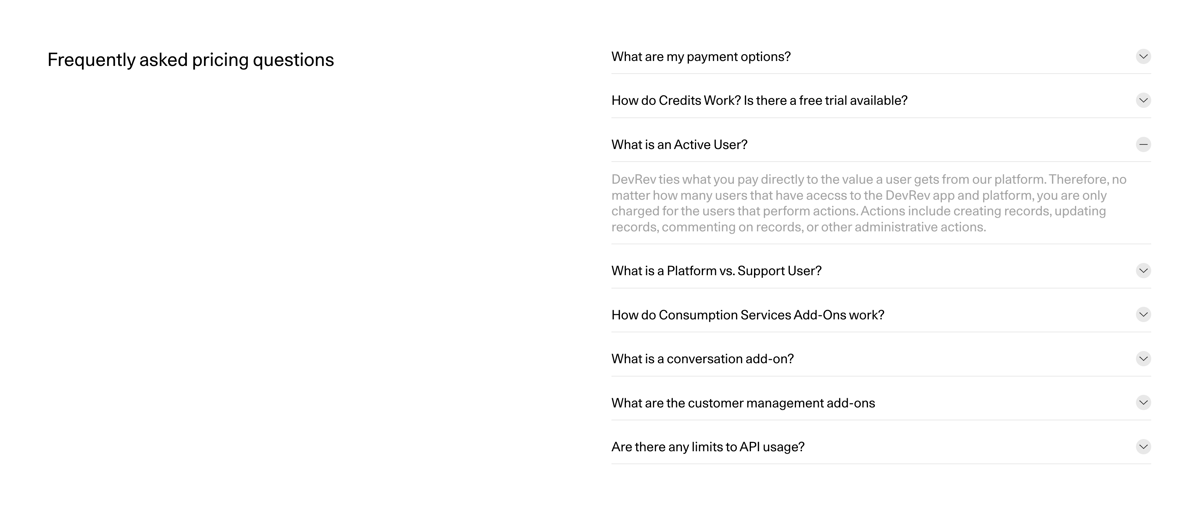 DevRev
				faq ui component
