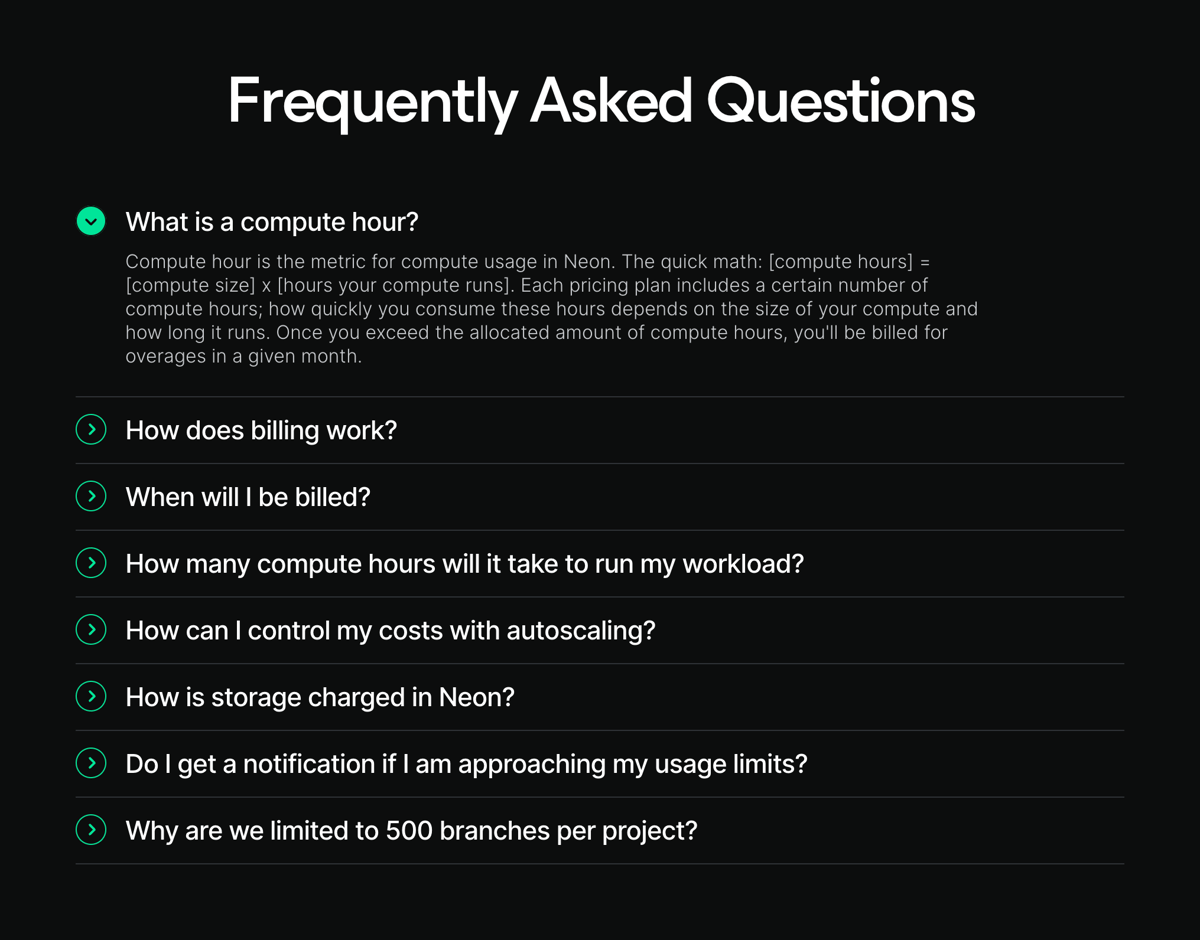 Neon
				faq ui component