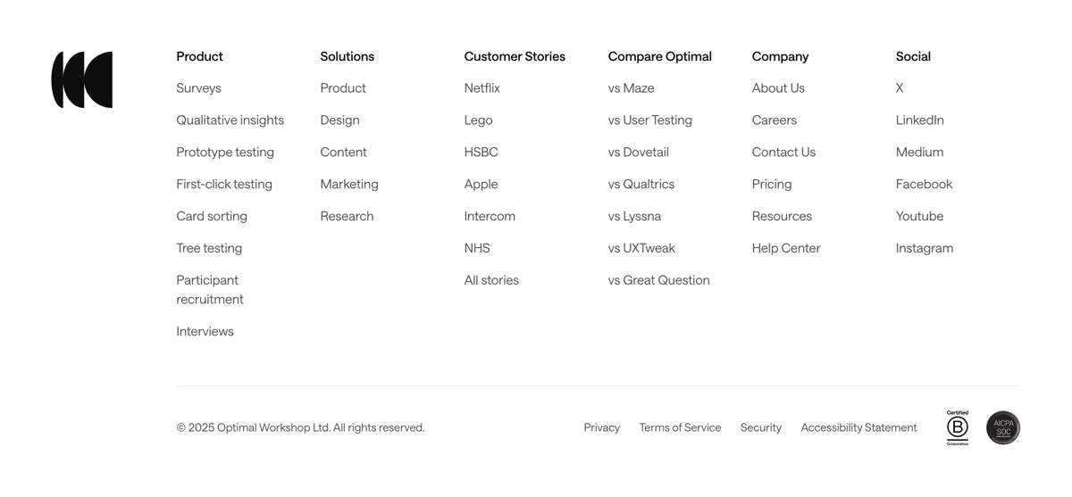 Optimal
				footer ui component