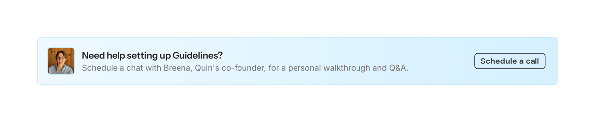 Quin
			call to action ui component