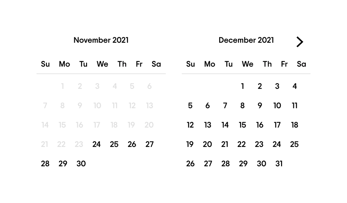 Tripadvisor
				datepicker ui component