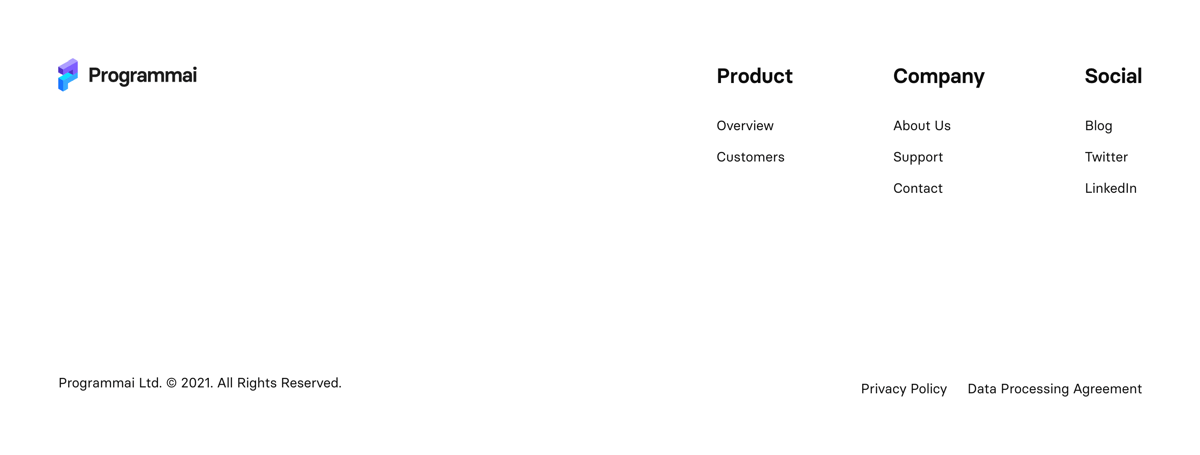 Programmai
				footer ui component