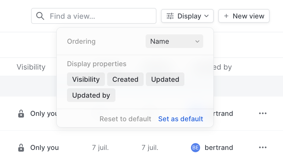 Linear
				sorting & filtering ui component