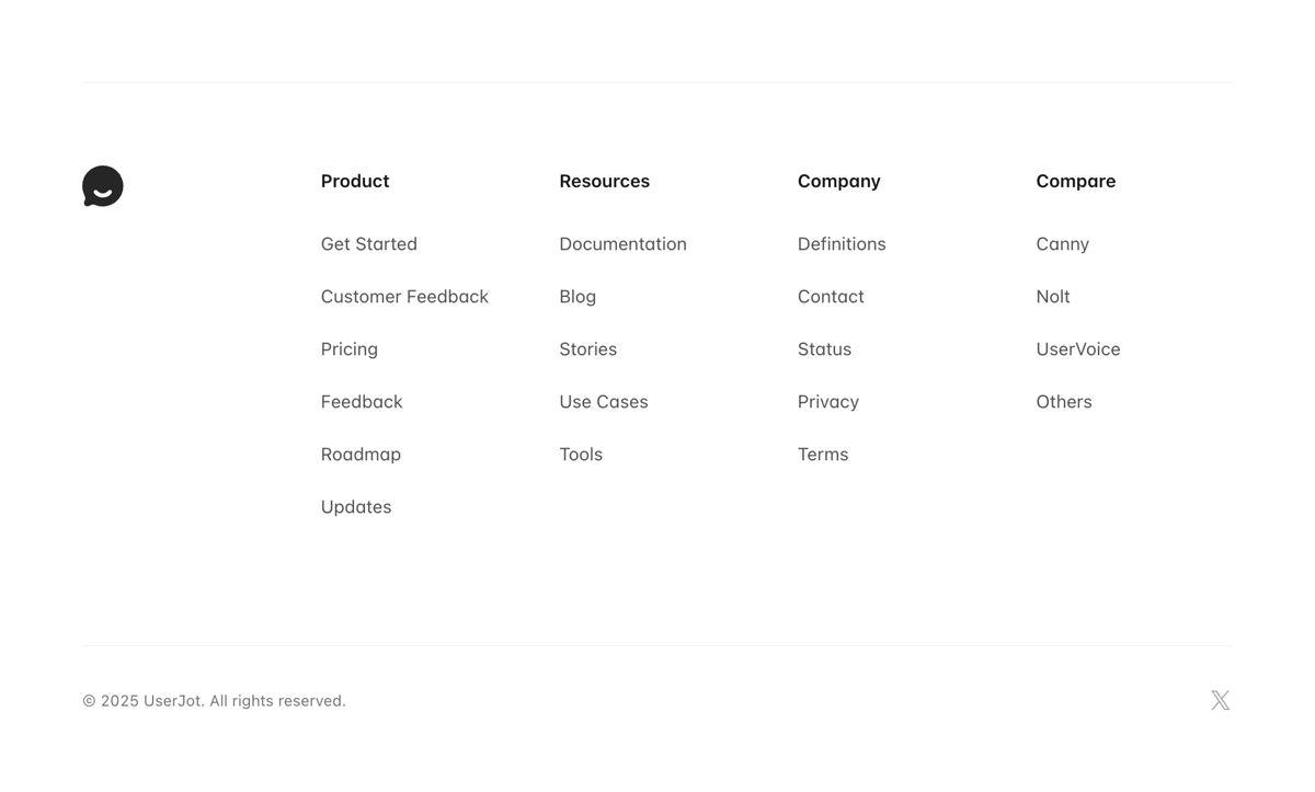 UserJot
				footer ui component