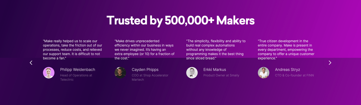 Make
				testimonial ui component