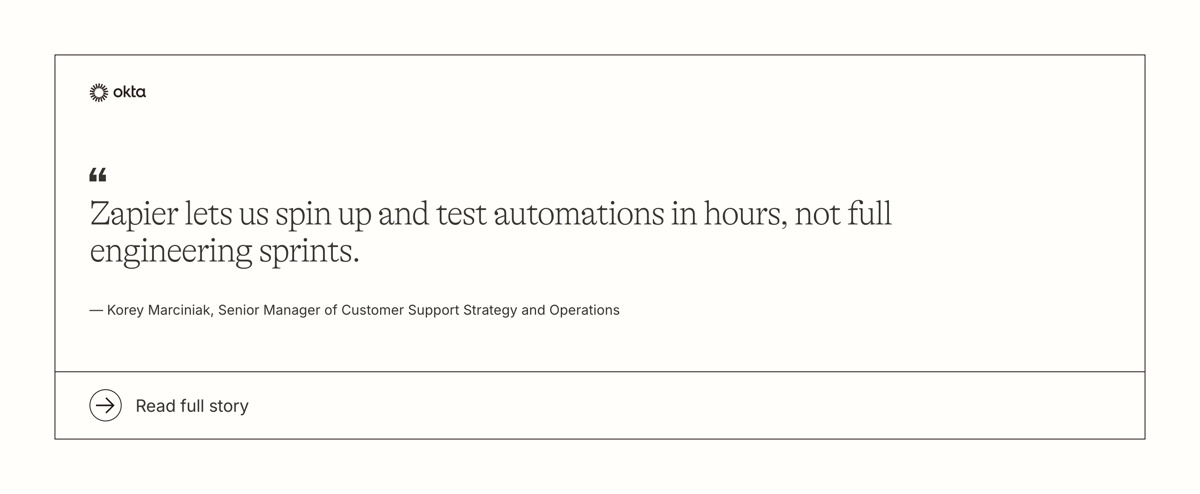 Zapier
				testimonial ui component