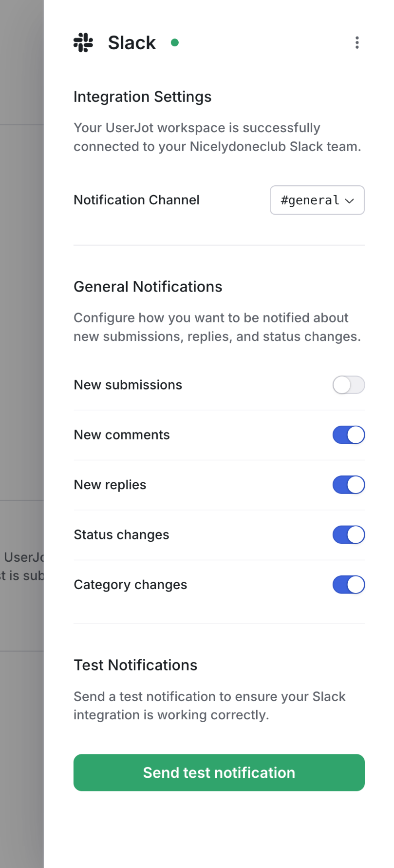 UserJot
			settings notification settings ui component