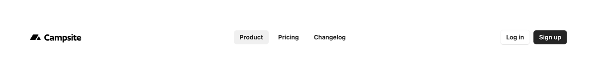 Campsite
				header ui component