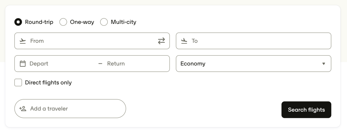 Travelperk
				form element ui component