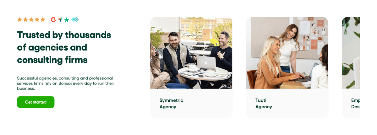 Bonsai
				social proof ui component