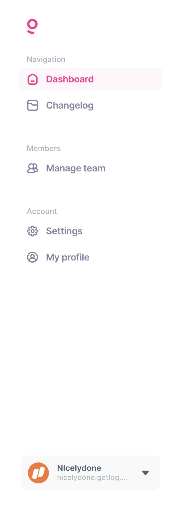 Getlog
				vertical navigation ui component