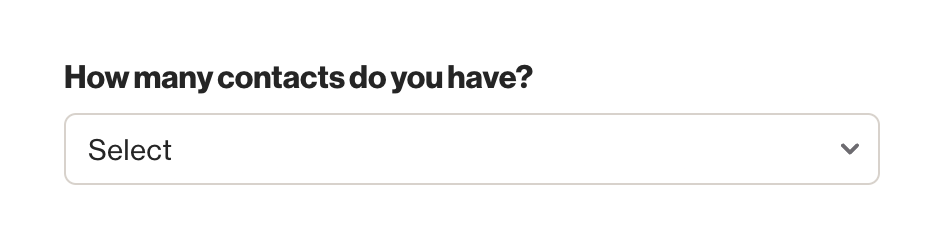 Ortto
				input select ui component