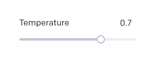 OpenAI
				slider ui component