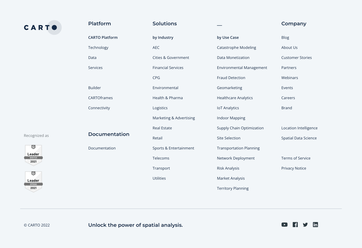 Carto
				footer ui component