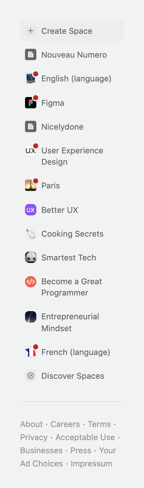 Quora
				vertical navigation ui component