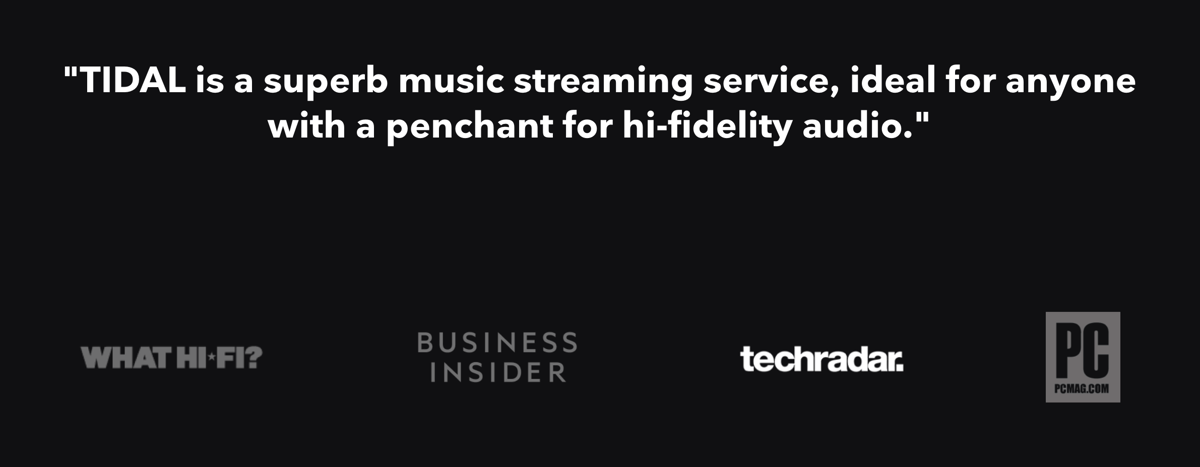 Tidal
				testimonial ui component