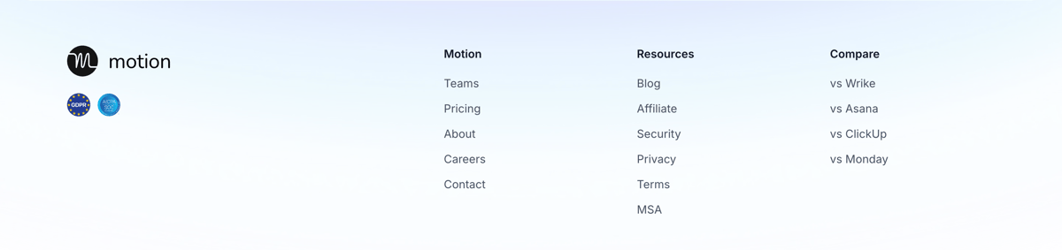 Motion
				footer ui component