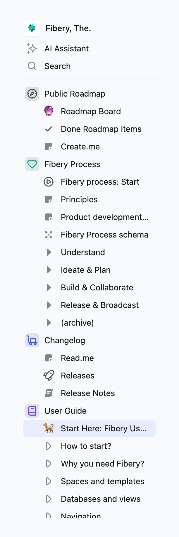 Fibery
				vertical navigation ui component
