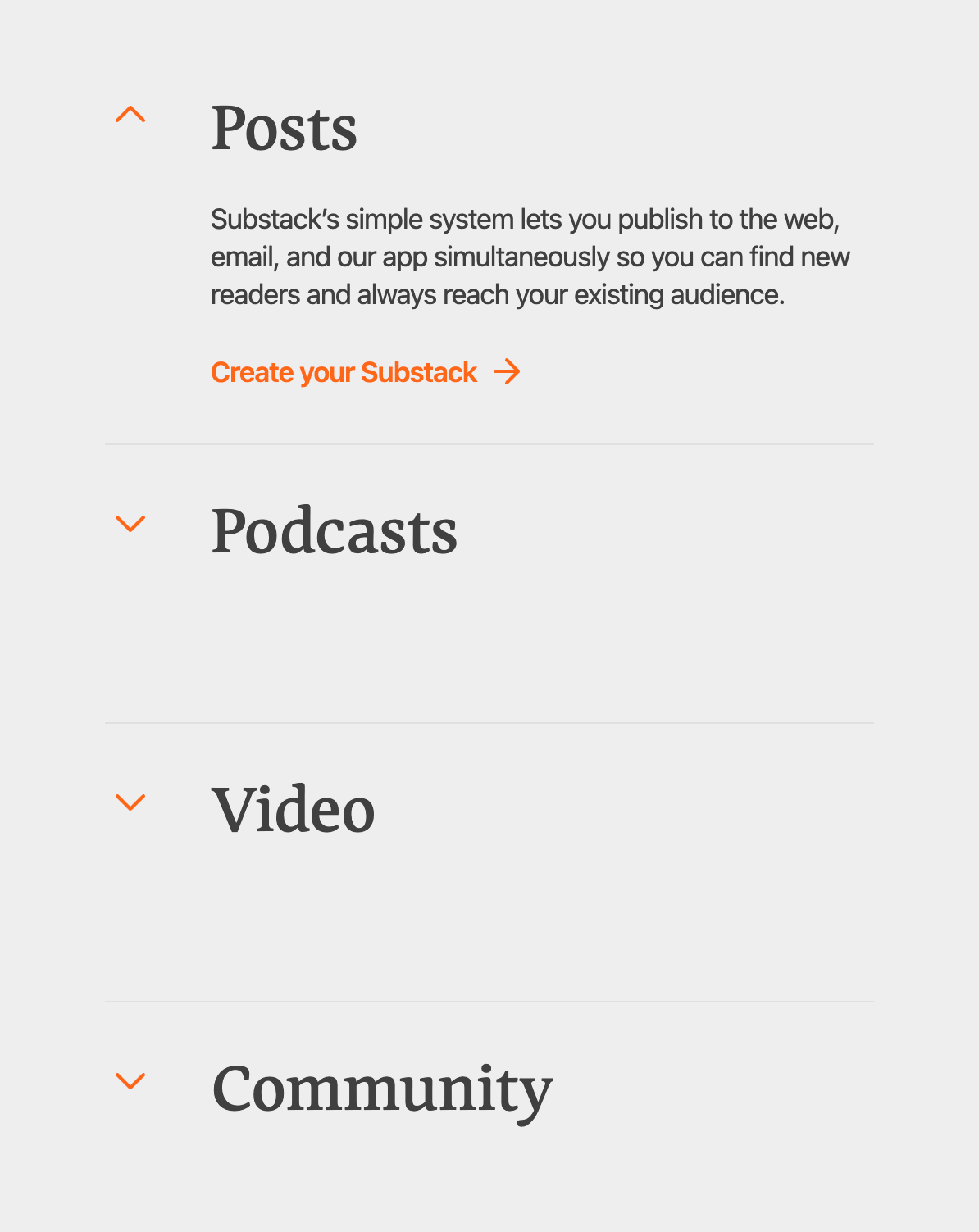 Substack
				accordion ui component