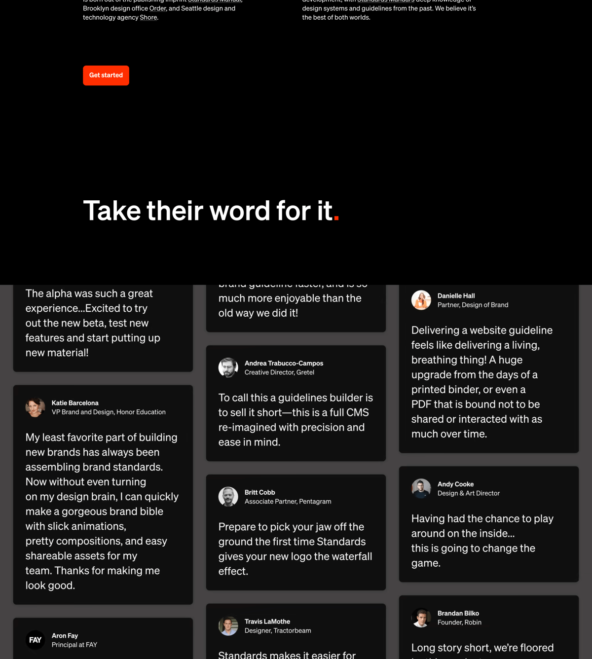 Standards
				testimonial ui component