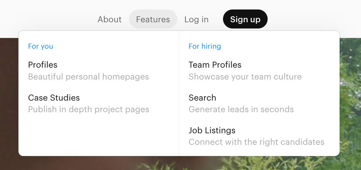 Read.cv
				flyout menu ui component