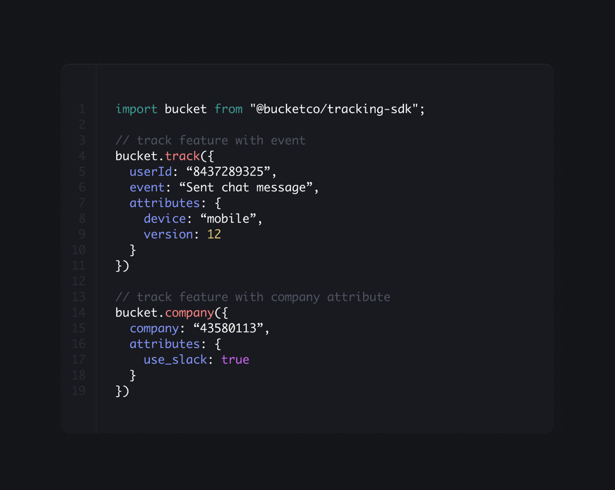 Bucket
				code block ui component