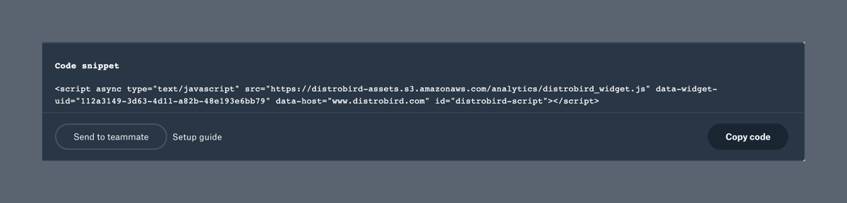Distrobird
				code block ui component