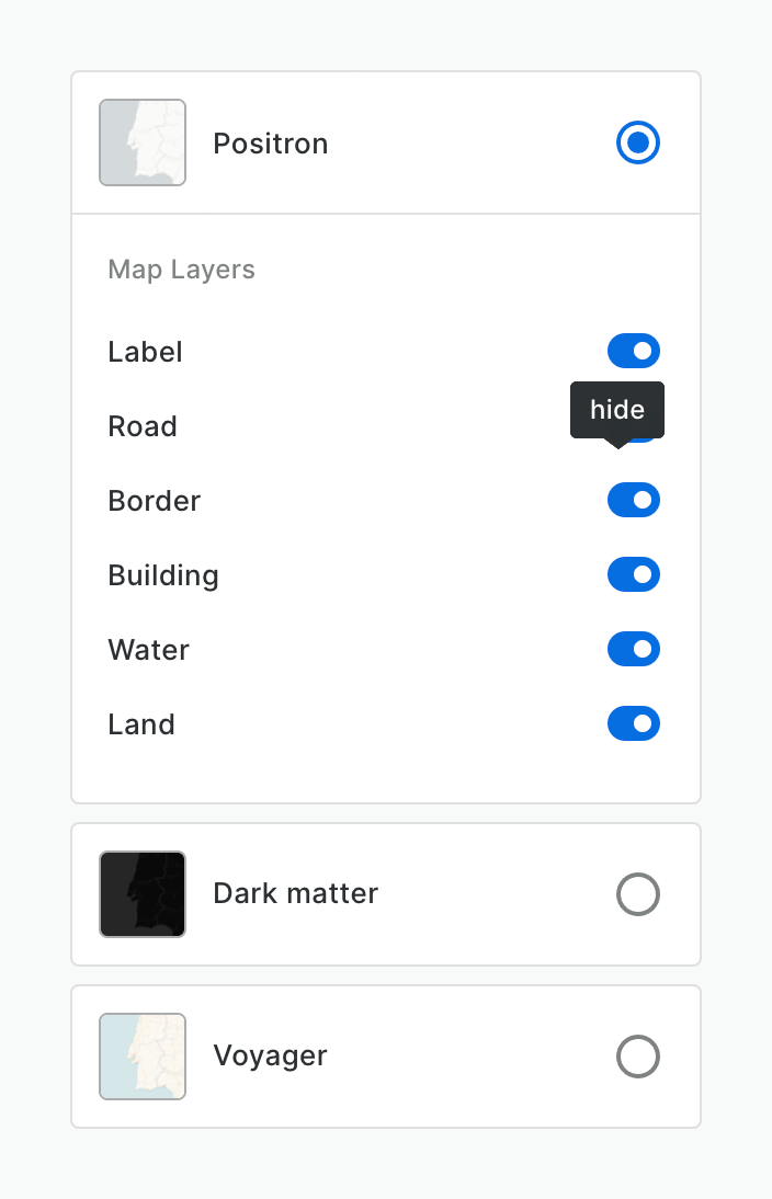 Carto
				checkbox & radio ui component