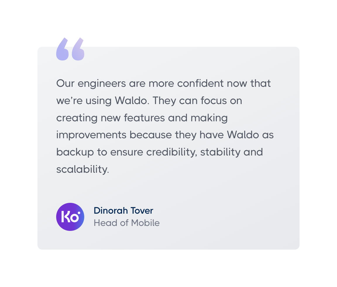 Waldo
				testimonial ui component