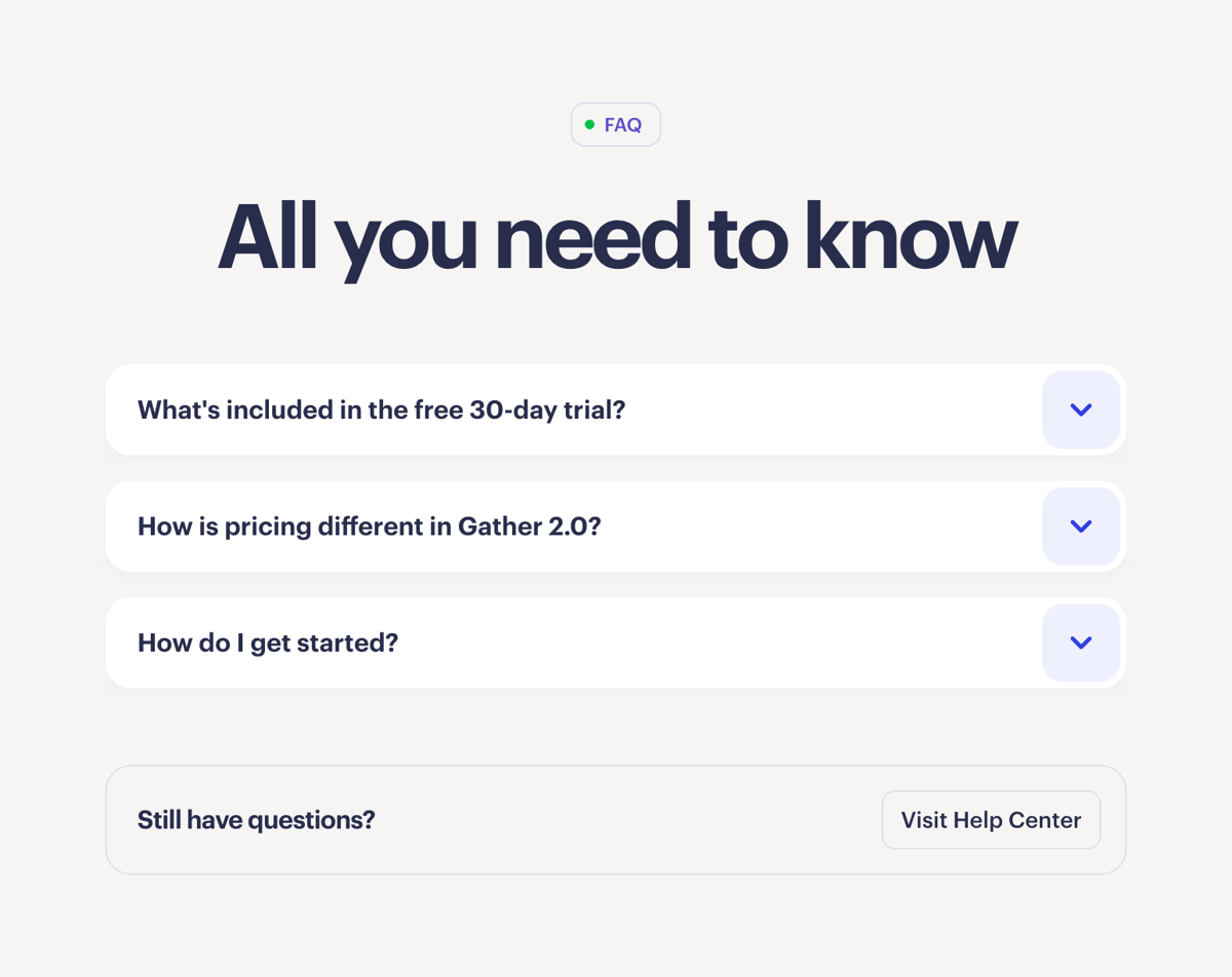 Gather
				faq ui component