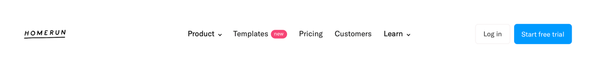 Homerun
				header ui component
