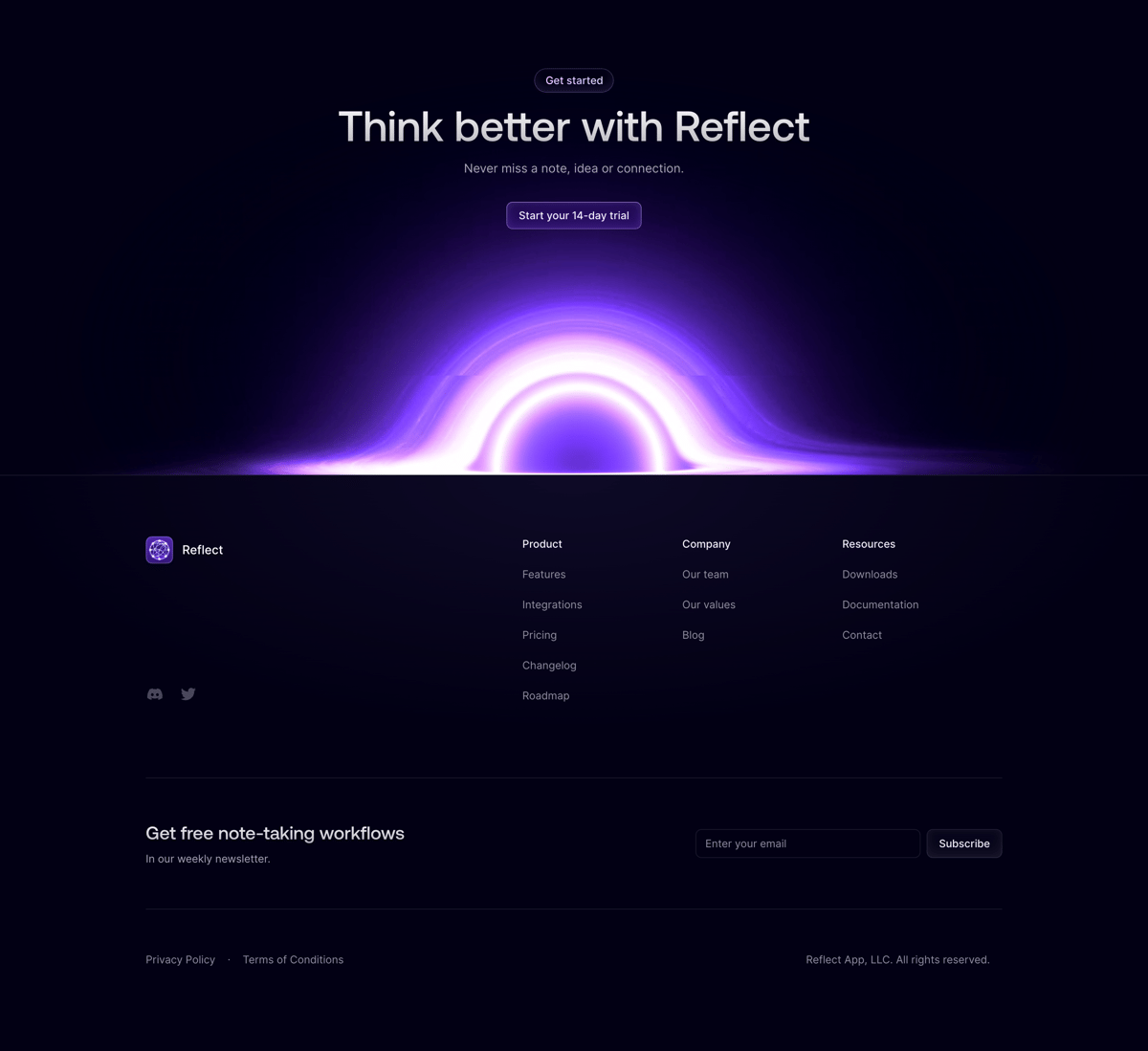 Reflect
				footer ui component