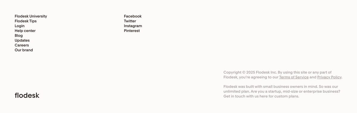Flodesk
				footer ui component