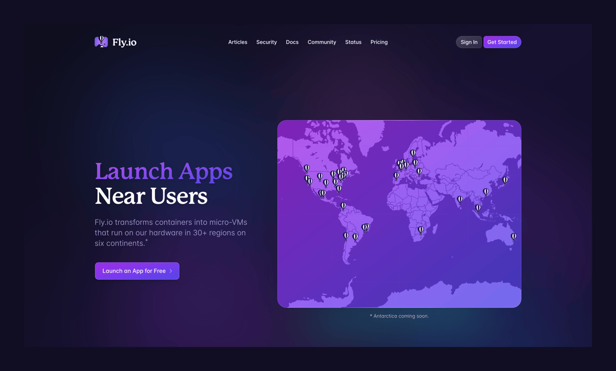 Fly
				hero section ui component