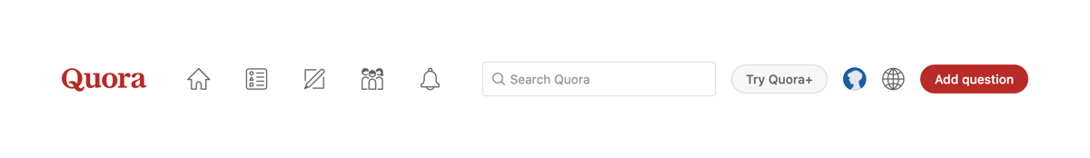 Quora
				horizontal navigation ui component
