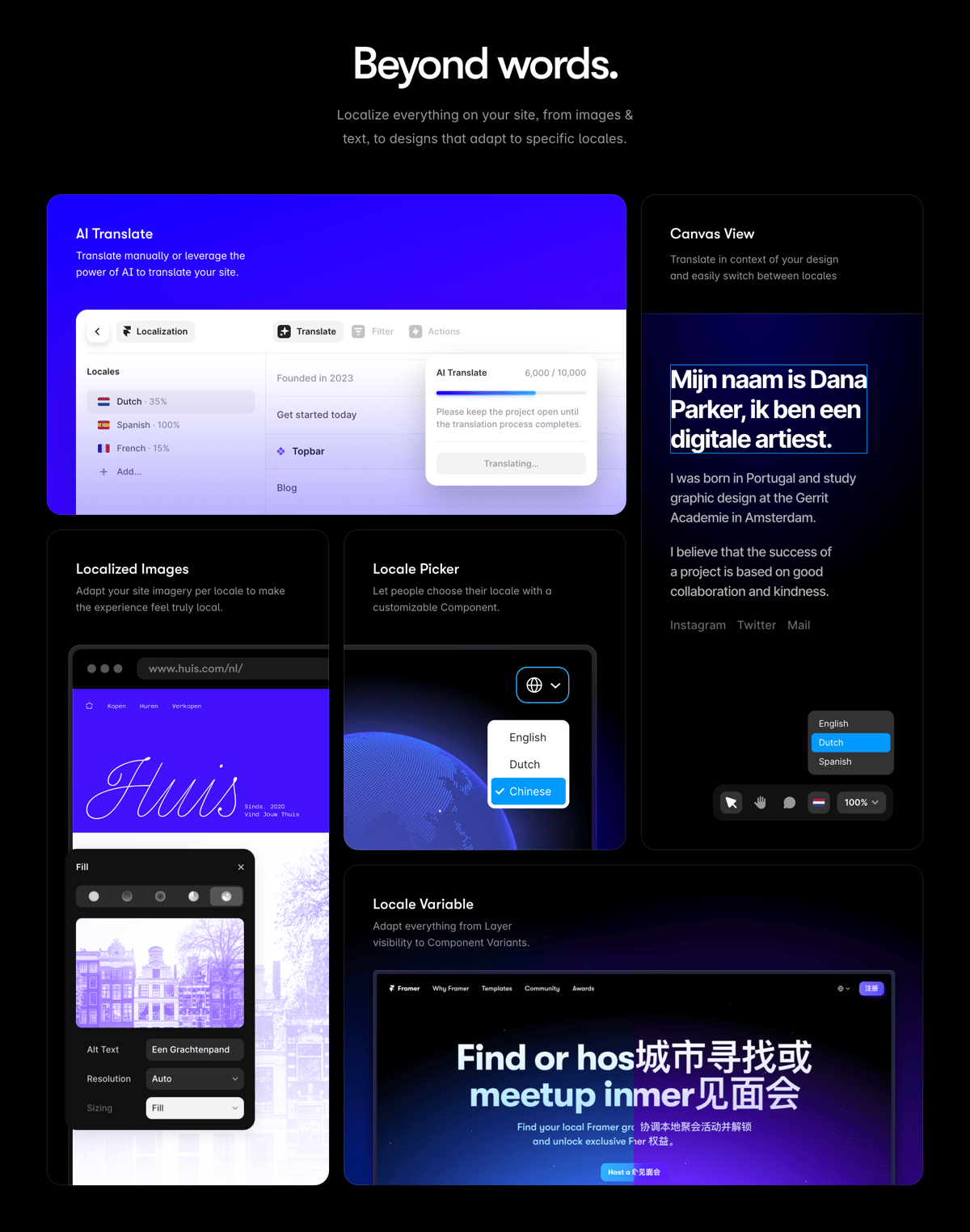 Framer
				bento box ui component