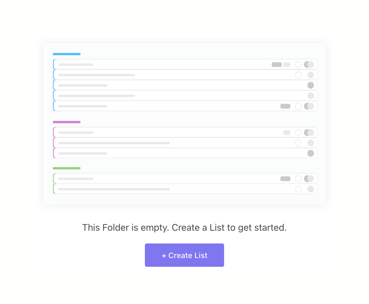 ClickUp
				empty state ui component