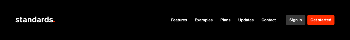 Standards
				header ui component