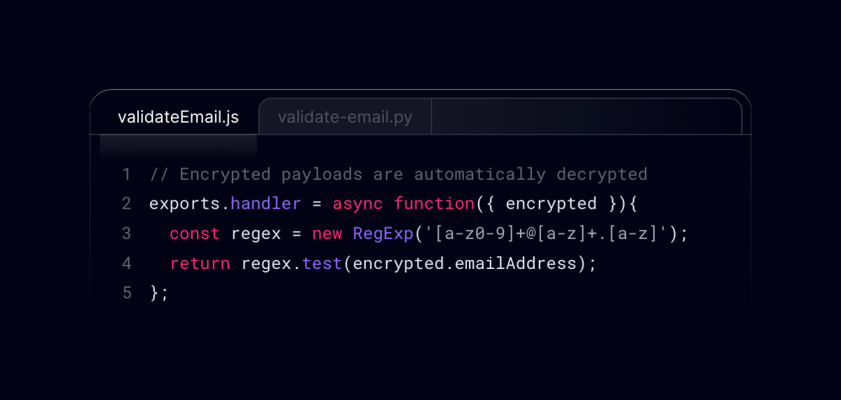 Evervault
				code block ui component