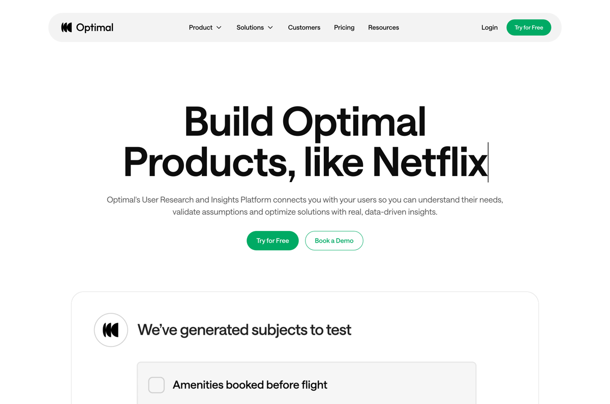 Optimal
				hero section ui component