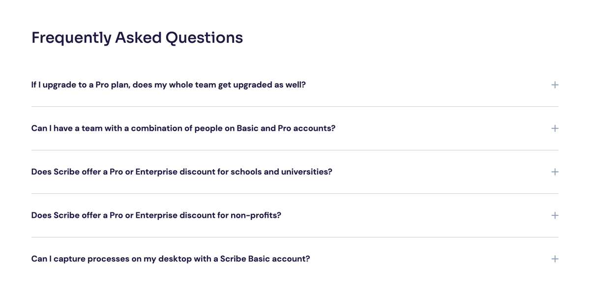 Scribe
				faq ui component