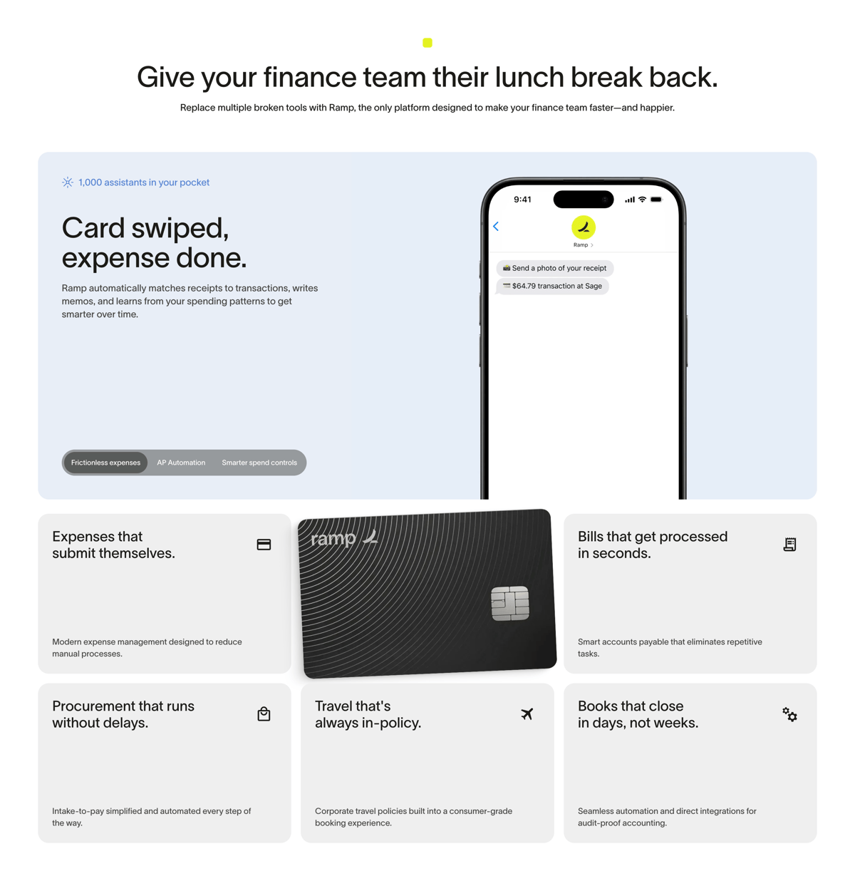 Ramp
				bento box ui component