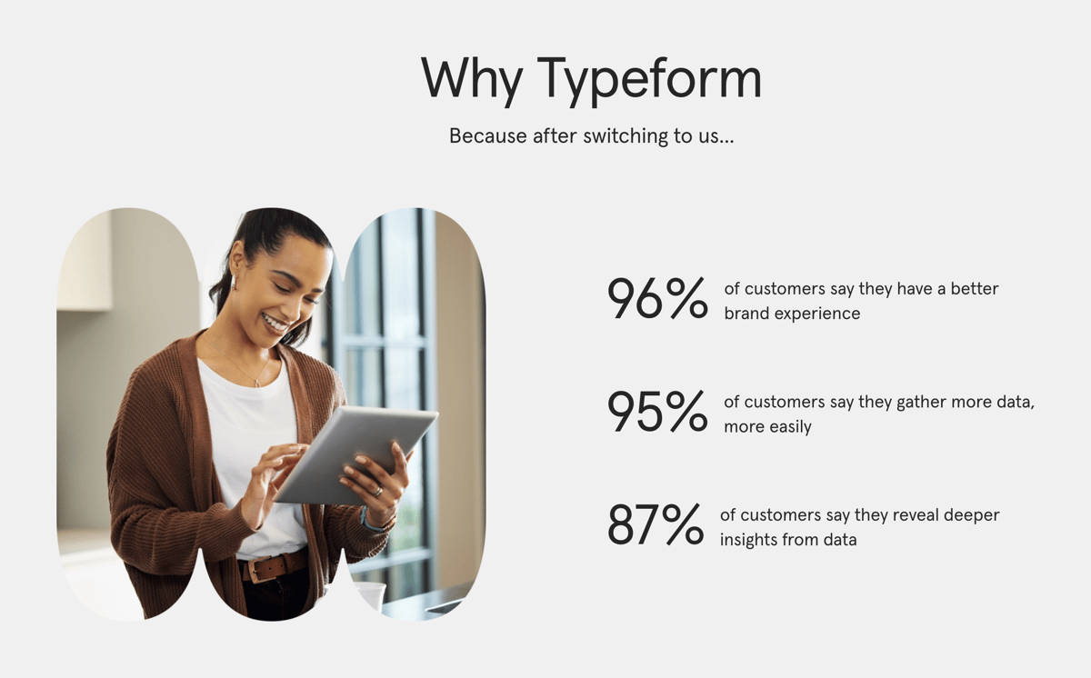 Typeform
				social proof ui component